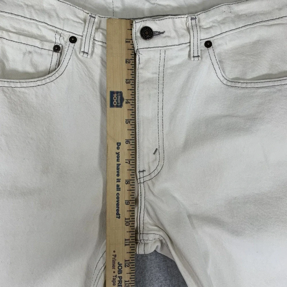 Vintage Levi's 506 Jeans Mens 34x32 White Made in USA Straight Leg